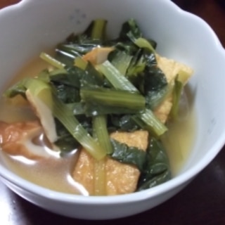 めんつゆでちくわと小松菜の煮物
